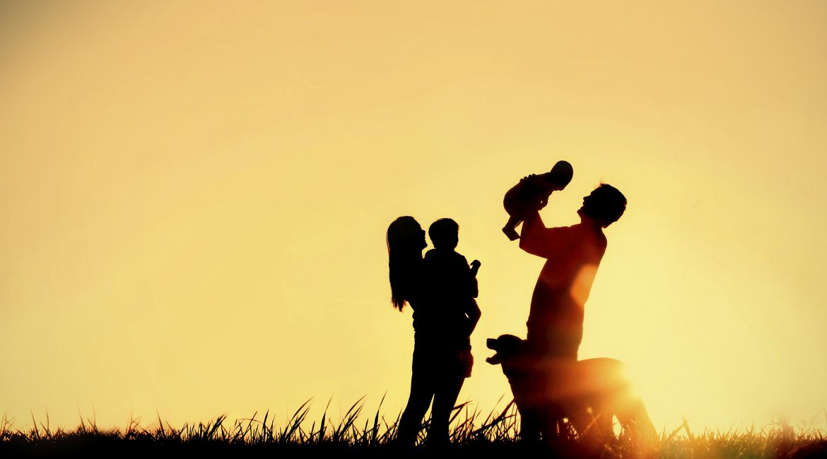 Family being grateful