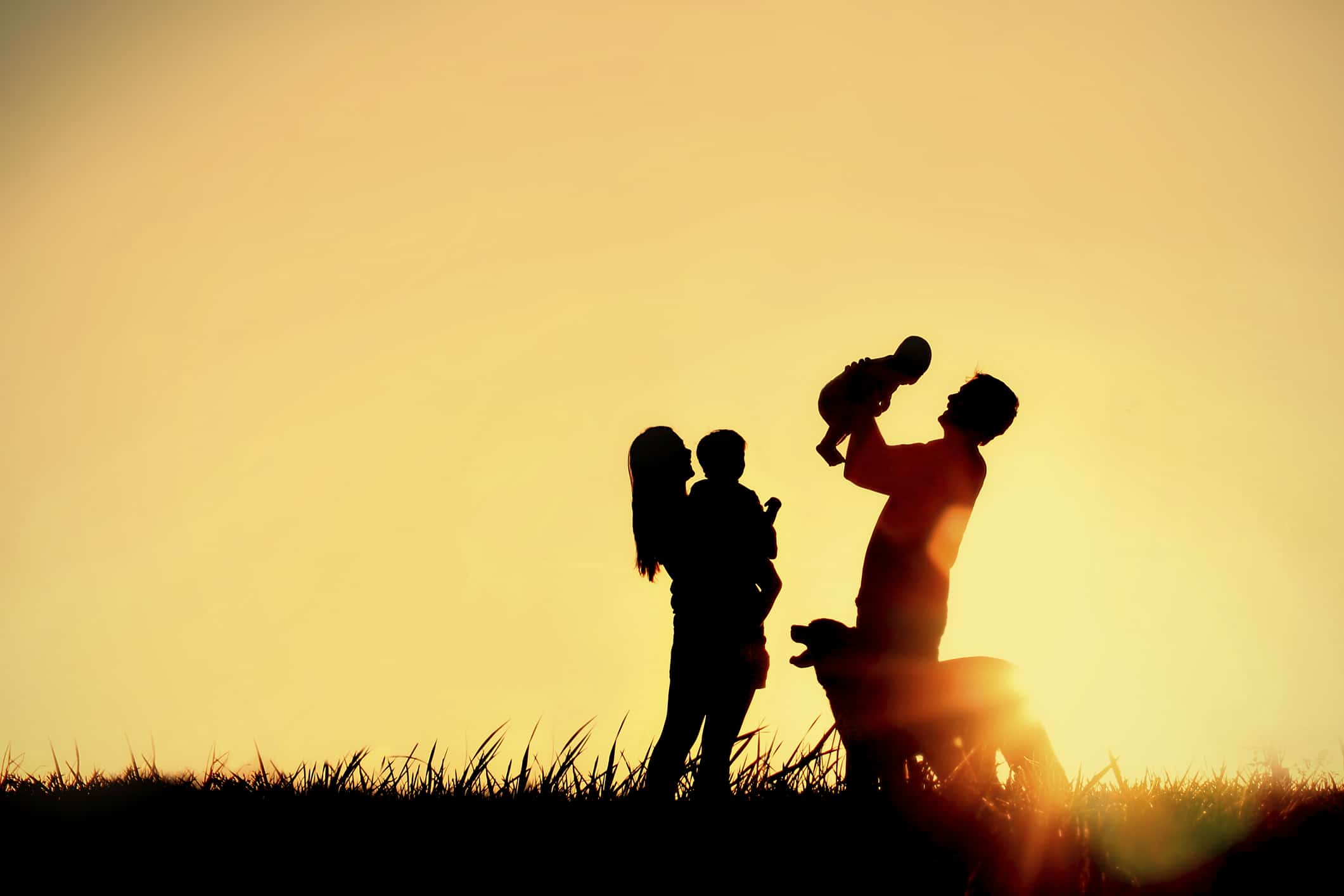 Family being grateful