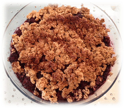 berry granola cobbler