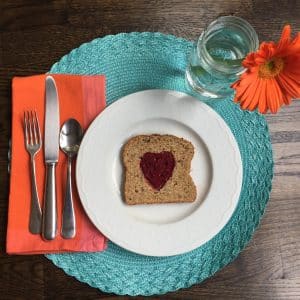 Mother's Day Toast Creation—bread soaked with food coloring: It’s inedible, but made with love!