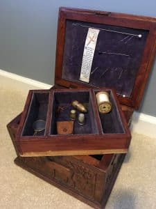 keepsake antique engraved sewing kit